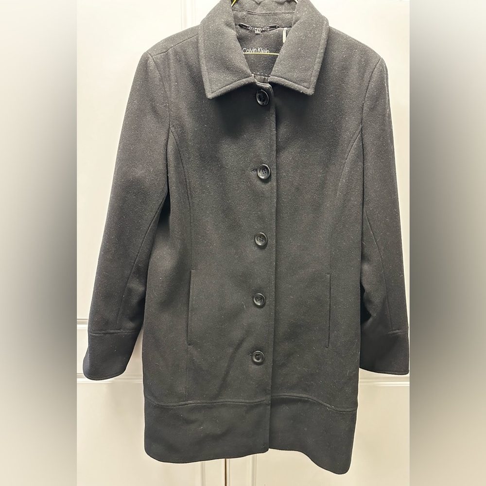 Calvin Klein women’s‎ coat button down size large black